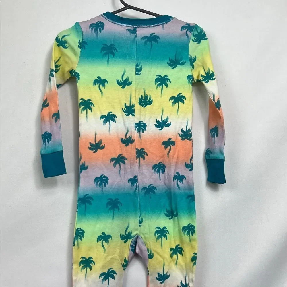 Cat & Jack palm tree one piece cotton Pajamas zip up size 24 months New